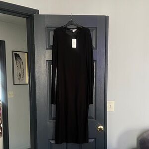 Classic Long Sleeve Black Dress - Minimalist Women's Dress